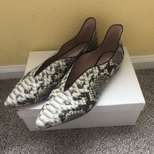 James Chan Viola Natural Multi-Python Embellished Flats